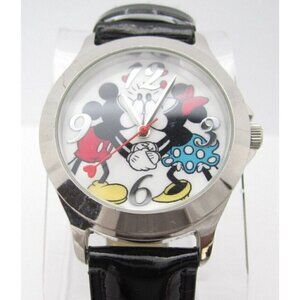 Women Minni Mikey Mouse Kissing Quartz WR Analog 37mm Causal Round Watch (F159)